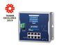 Planet Industrial L2+ 8-Port 10/100/1000T + 2-Port 100/1000X SFP Wall-mount Managed Switch with LCD Touch Screen