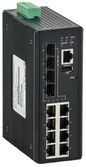 Barox Industrial switch with management, Layer 3, 8 x RJ-45, 4 x SFP, 24 GBit/s, MAC 8k, VLAN
