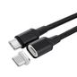 MicroConnect USB-C Magnetic Gen1 Cable, black. 1m