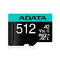 ADATA 512GB, microSDXC/SDHC, UHS-I, U3, V30S(R100MB/s)