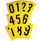 Brady 6" Character Height Black on Yellow Repositionable Numbers and Letters