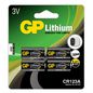GP Batteries Lithium CR123A, 4-pack