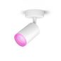 Philips by Signify Hue White and colour ambience Fugato single spotlight Includes GU10 LED bulb Bluetooth control via app Control with app or voice* Add Hue Bridge to unlock more