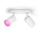 Philips by Signify Hue White and Colour Ambiance Fugato double spotlight Includes GU10 LED bulb Bluetooth control via app Control with app or voice* Add Hue Bridge to unlock more