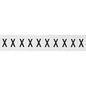 Brady 1" Character Height Black on White Outdoor Numbers and Letters, X