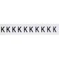 Brady 1" Character Height Black on White Outdoor Numbers and Letters, K