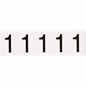 Brady 2" Character Height Black on White Outdoor Numbers and Letters, 1