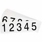 Brady 2" Character Height Black on White Outdoor Numbers and Letters, 0-9