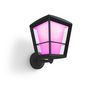 Philips by Signify Hue White and Colour Ambiance Econic Outdoor Wall Light Integrated LED Millions of colours Black Smart control with Hue Bridge*
