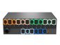 Vertiv rPDU, Monitored Outlet Level EC, 32A, 230/400V WYE, 22.0kW, Horizontal, (9) Locking IEC C13, (9) Locking IEC C19, 3m power cord with 3P+N+E (IP44), Black Powder Coat