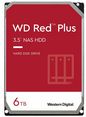 Western Digital WD Red Plus NAS Hard Drive WD60EFRX - Hard drive 6 TB internal 3.5" SATA 6Gb/s buffer: 64 MB for My Cloud EX2; EX4; PR2100; PR4100