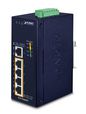 Planet Industrial 4-Port 10/100/1000T 802.3at PoE + 1-Port 10/100/1000T Gigabit Ethernet Switch