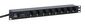 Lanview 19'' rack mount power strip, 16A with 8 x Schuko F outlets