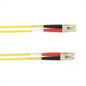 Black Box 4 Meter Duplex Fiber Optic Patch Cable, Single-mode, 9 Micron, OS2, OFNR, PVC, LCLC, Yellow, 4M (13.1-ft.)