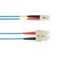 Black Box OM4 50-Micron Multimode Fiber Optic Patch Cable - LSZH, SC-LC, Blue, 3m