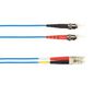 Black Box OM4 50-Micron Multimode Fiber Optic Patch Cable - LSZH, ST-LC, Blue, 5m