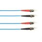 Black Box OM4 50-Micron Multimode Fiber Optic Patch Cable - LSZH, ST-ST, Blue, 5m