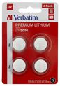 Verbatim CR2016 3V Lithium Battery (4 pack)