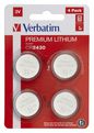 Verbatim CR2430 3V Lithium Battery (4 pack)