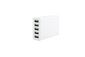 CoreParts Multi-Port USB Charger White 50W 5V 2.4A USB-A 5-ports with 2.4A each (Green port=QC3.0) Including 1.2m EU Power Cord, Multi-Port Charger