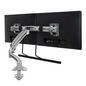 Chief K1D Dynamic Desk Mount, Dual Monitor Array, Reduced Height, Aluminum, Silver