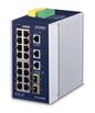 Planet Industrial L3 16-Port 10/100/1000T 802.3at PoE + 2-Port 10/100/1000T + 2-Port 1G/2.5G SFP Managed Ethernet Switch