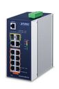 Planet Industrial 8-Port 10/100/1000T 802.3at PoE + 2-Port 10/100/1000T + 2-Port 100/1000X SFP Managed Switch