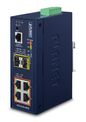 Planet L2+ Industrial 4-Port 10/100/1000T 802.3at PoE + 2-Port 100/1000X SFP Managed Ethernet Switch