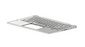 HP Keyboard/top cover in natural silver ƭnish (includes keyboard cable)