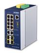Planet Industrial L2+ 8-Port 10/100/1000T 802.3at PoE + 2-Port 10/100/1000T + 2-Port 100/1G SFP + 2-Port 1G/2.5G SFP Managed Ethernet Switch