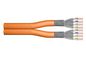 Digitus CAT 7 S-FTP installation cable, 1200 MHz Eca (EN 50575), AWG 23/1, 500 m drum, dx, orange
