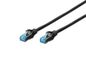 Digitus CAT 5e SF-UTP patch cord, PVC AWG 26/7, length 2 m, color black