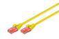 Digitus CAT 6 U-UTP patch cord, Cu, LSZH AWG 26/7, length 0.50 m, color yellow