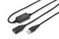 Digitus USB 2.0 Repeater Cable USB A male / A female, Length 15m