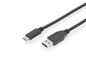 Digitus USB Type-C connection cable, type C to A M/M, 1.0m, Gen2, 3A, 10GB, 3.1 Version, CE, bl