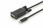 Digitus USB Type-C adapter cable, Type-C to VGA M/M, 2.0m, 1920x1200@60Hz, CE, bl, gold