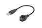 Digitus USB 2.0 Keystone Jack for DN-93832, 16 cm cable, black (RAL 9005)