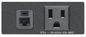 Extron One Multi-Region Unswitched AC Outlet, One Configurable Phone or Network Connection Point, Includes RJ-11 / 45 Jacks - Triple Space AAP - Black