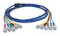 Extron BNC Male to Male Five Conductor MHR - Mini High Resolution Cables - Plenum, Blue, 75' (22.8 m), 75 ohm, 26 AWG, color-coded coaxial cables