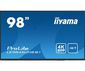 iiyama 98’’ 4K UHD Professional Signage Display, featuring Android OS, ScreenSharePro and Eshare, 3840 x 2160 px, 350 cd/m², 16:9, 8ms, 178°/178°, HDMI, USB, VGA, Wi-Fi, Bluetooth, 400 W, G