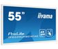iiyama 55" PCAP WHITE Anti-glare Bezel Free 15-Points Touch Screen (Inc: power,HDMI cables & cover, guides)