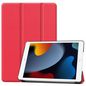 CoreParts Cover for iPad 6/7/8 2019-2021 for iPad 7/8/9 (2019-2021) 10.2" Tri-fold Caster Hard Shell Cover with Auto Wake Function - Red