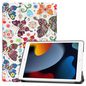 CoreParts Cover for iPad 6/7/8 2019-2021 for iPad 7/8/9 (2019-2021) 10.2" Tri-fold Caster Hard Shell Cover with Auto Wake Function - Butterflies Style