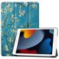 CoreParts Cover for iPad 6/7/8 2019-2021 for iPad 7/8/9 (2019-2021) 10.2" Tri-fold Caster Hard Shell Cover with Auto Wake Function - Blossom Style