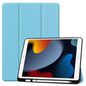 CoreParts Cover for iPad 6/7/8 2019-2021 for iPad 7/8/9 (2019-2021) 10.2" Tri-fold Caster TPU Cover Built-in S Pen Holder with Auto Wake Function - Sky Blue