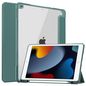 CoreParts Cover for iPad 6/7/8 2019-2021 for iPad 7/8/9 (2019-2021) 10.2" Tri-fold Transparent TPU Cover Built-in S Pen Holder with Auto Wake Function - Dark Green