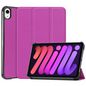 CoreParts Cover for iPad Mini 6 2021 for iPad Mini 6 (2021) Tri-fold Caster Hard Shell Cover with Auto Wake Function - Purple
