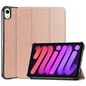 CoreParts Cover for iPad Mini 6 2021 for iPad Mini 6 (2021) Tri-fold Caster Hard Shell Cover with Auto Wake Function - Rose Gold