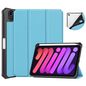 CoreParts Cover for iPad Mini 6 2021 for iPad Mini 6 (2021) Tri-fold Caster TPU Cover Built-in S Pen Holder with Auto Wake Function - Sky Blue