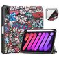 CoreParts Cover for iPad Mini 6 2021 for iPad Mini 6 (2021) Tri-fold Caster TPU Cover Built-in S Pen Holder with Auto Wake Function - TY Style